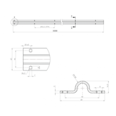 Sliding Gate Track - 20mm dia, 3m, GAL